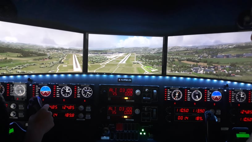 FLYFSX - Flugsimulator - Flight Simulator -  Rüchligweg 55 - 4125 Riehen - Basel - Baden - Aarau - Zürich - Schweiz - Lörrach - Freiburg - Deutschland. 